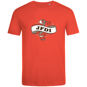 Red JFDI (Just Fucking Do It) t-shirt