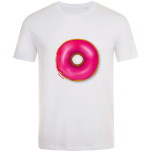 Pink donut white